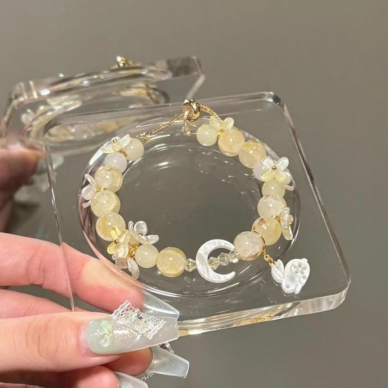 桂兔望月桂花飘香兔子串珠手链