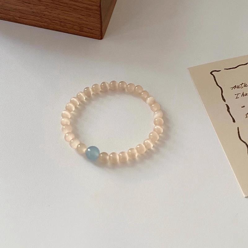 椰椰奶冻猫眼石串珠手链新款简约轻奢精致手饰